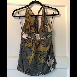 Rock & Republic Silk Print Halter Top, Size 6